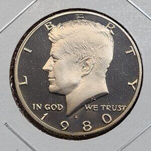 Set 1980-P, D, and S Proof Kennedy Half Dollars...Uncirculated...In Holders